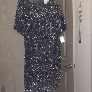 ASOS Black Sequin Top